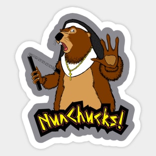 Double Nunchucks Sticker